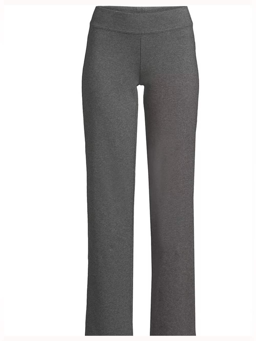 Lands' End Women's Starfish Straight  Mid rise Pants - Charcoal Heather